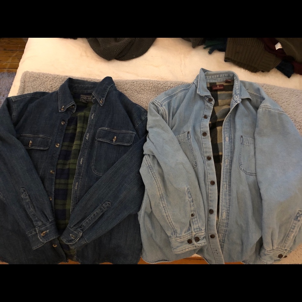 Two vintage oversized jean/denim jackets